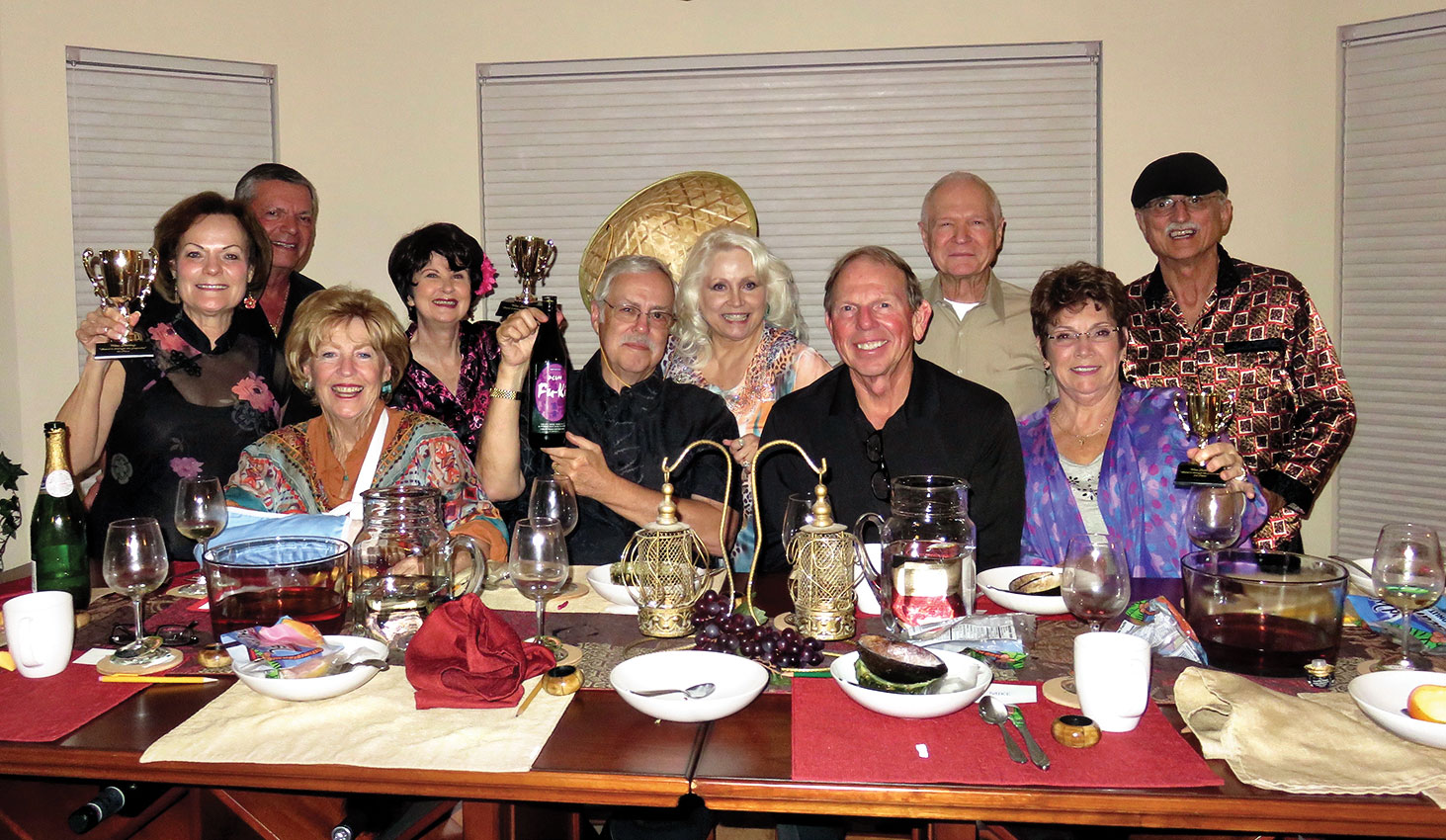 Left to right: Terry Gilberti, Mike Gilberti, Catherine Bass, Nancy Toppan, Roy Bryant, Vivian Wright, Ken Bass, Al Wright, Mary Bryant and Pete Toppan