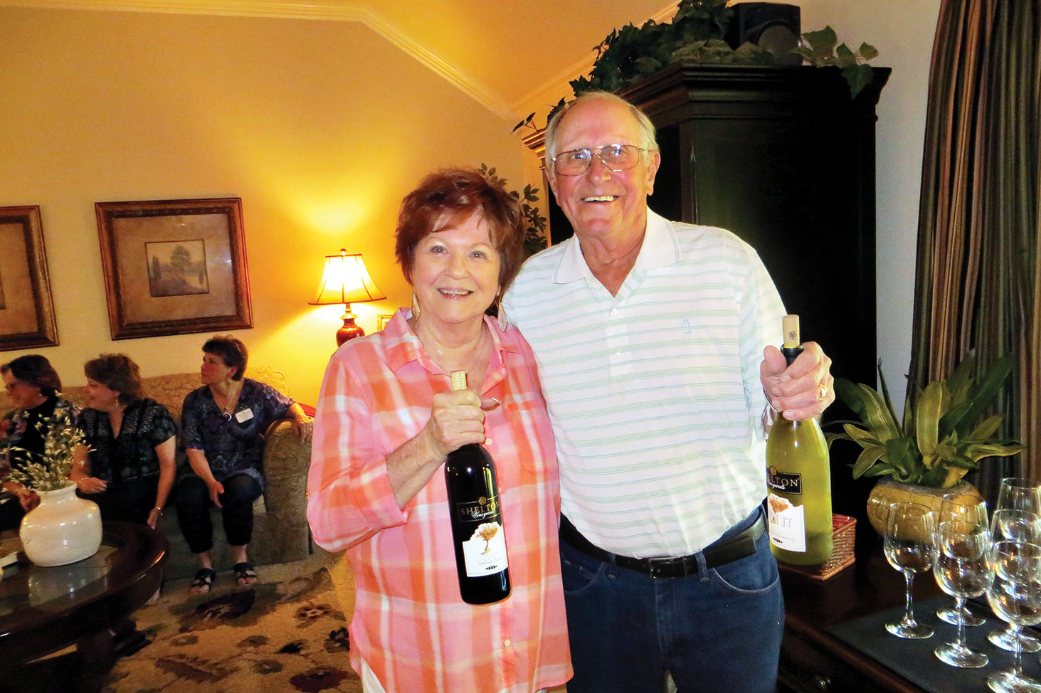 Wine Knots were “tickled pink” by MaryAnn and Mike Ballard’s North Carolina wine selections.
