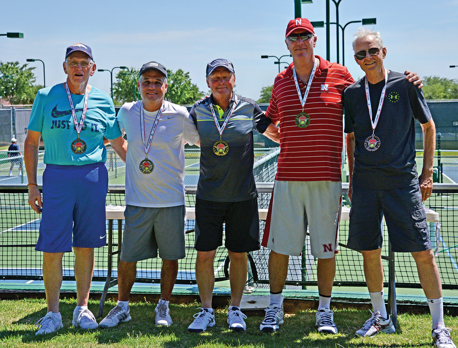 Division C winners, left to right: Glenn Kuykendall, Kawika Cotner, Jim Mitchell, Tom Roth and Mike Lock. Dave Parker is not shown.