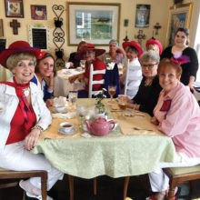 The Ladies with Hattitude enjoying their tea