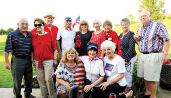 Left to right, front row: Susan Parker, Nancy Toppan, Bernadette Fideli; back row: Mike Aramanda, Millie Aramanda, Dave Parker, Pete Toppan, Kathy Perry, Beverlee Deardorff, Charlene Cottingham, Linda Sorg and Frank Deardorff