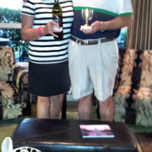 John and Jane Thompson brought the winning wine.