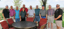 The Sigma Chi group at their August meeting