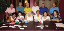 Game Gang couples, left to right: Vickie and Jere Bone, Nancy and Pete Toppan, Viv and Al Wright, Melodye and Bobby Rogers, Kathy and Ed Heberlein and Millie and Mike Aramanda.