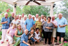 Left to right, front row: Brenda McKenzie, Susan Parker, Pete Toppan, Nancy Toppan and Vickie Bone; middle row: Eileen Whittaker, Beverlee Deardorff, Vivian Wright, Bill Fideli, Bernadette Fideli, Cherie Snowden, Millie Aramanda, Rupa Mathur, Jere Bone and CT Robertson; back row: Alfred Van Good, Jim Fox, Mike Aramanda, David Parker, Al Wright, Frank Deardorff and Charlie Snowden