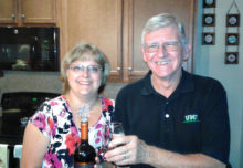 Hosts Debbie and Randy Johnston serving acclaimed Chilean wines