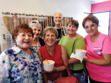 Front row, left to right: Geraldine Gawle, Carol Solow, Carol Cieslik, Lore Carr; back row: Jan Utzman, Glenda Brown