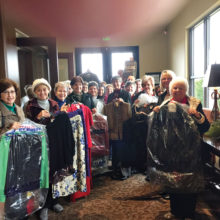The After Schoolers with some of the clothing donations
