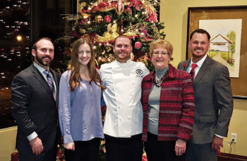 Jeremy Trietsch, Wildhorse Grill Manager; Whitney D’Pulos, Banquet Sales Manager; Aubrey Daniels, Chef; Althea Parent, Activities Coordinator; and Rhett Hubbard, Director of Food & Beverage
