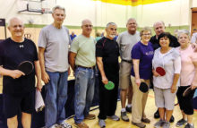 Students and coaches from right to left: Bill Cashin, Coach, Jerry Baynes, Jim Forsyth, Richard Monohan, Gene Mason, Jeanne Barger, Tom Taylor, Coach, Rosemary Simecek, and Sue Stark. Bob Duplantis and Ivo Diabolic are not in the picture.