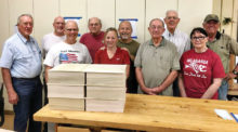 Back row: Boyce Irwin, Paul Altoff, Tom Cindric, Jay Vandenbree, Cal Mullins and Ron Ice; front row: Charles Ways, Linda Vanderbree, Jack Rhead and Kathy Dial