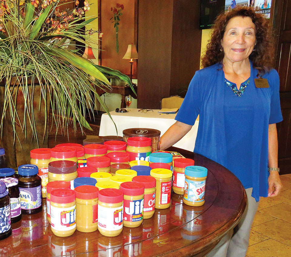Judy Ondina, Service, showcasing the “special request” May donations