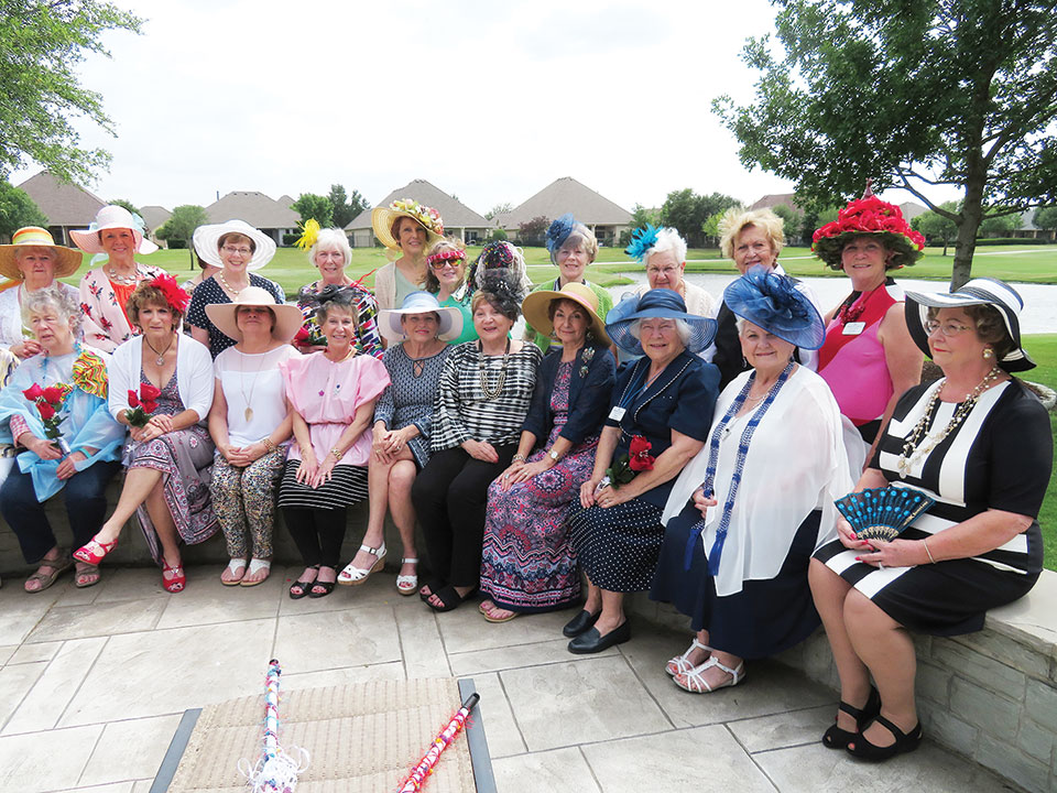 Southern ladies in their Derby finery
