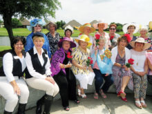 Southern ladies in their Derby finery