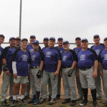 The team members, left to right: David McKie, Johnny Blecher, Coach Paul Dorwaldt, Coach Jerry Killingsworth, Mick Calverly, Bob Laderach, Jim Reese, Randy Brewer, John Thompson, Kelly Petre, George Wendt, Eddie Reeves, Dale Hill and Pat Powers