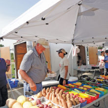Doug ensures there is a variety of fresh products every Friday.
