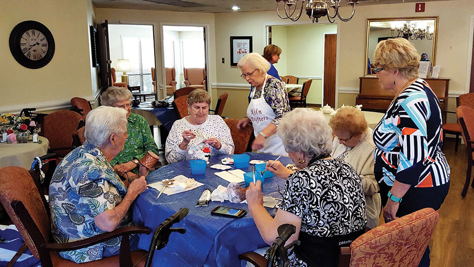 The Kiln Krafters visited The Vintage Residential Home in Denton.
