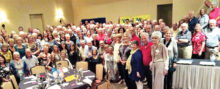 Group photo at the banquet