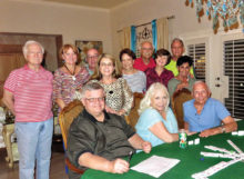 Sitting: Ed Heberlein, Vivian Wright, Jere Bone; standing: Al Wright, Melodye Rogers, Mike Aramanda, Kathy Heberlein, Millie Aramanda, Pete Toppan, Nancy Toppan, Bobby Rogers and Vickie Bone