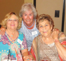 Happiness is catching up with friends at the Women’s Club luncheon.