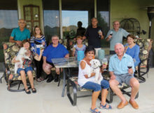 Front: Vickie and Jere Bone with Nizhoni; back: Nancy Toppan with Angel, Pete Toppan, Kathy and Ed Heberlein, Melodye and Bobby Rogers, Mike and Millie Aramanda