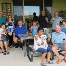 Front: Vickie and Jere Bone with Nizhoni; back: Nancy Toppan with Angel, Pete Toppan, Kathy and Ed Heberlein, Melodye and Bobby Rogers, Mike and Millie Aramanda