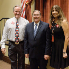Club president Russ Bafford and his wife Rebecca are pictured with Congressman Burgess; photo courtesy of Dick Remski