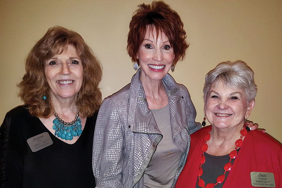 Left to right: Joyce Frey, Sandra Brown and Jan Utzman enjoying the Women’s Club luncheon