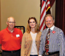 Republican Club Vice President Larry Carlson, Catherine Engelbrecht and President Russ Bafford