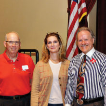 Republican Club Vice President Larry Carlson, Catherine Engelbrecht and President Russ Bafford