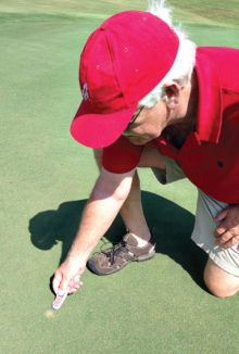 Ball marks on greens is always an issue