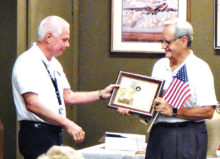 Hal receiving his award.