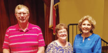 New SOT officers, left to right: Darin Burk, Susan Galbraith, Donna Chabot; photo by Sam Goodrich