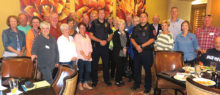 The honorees at the Back the Blue lunch at the Grill