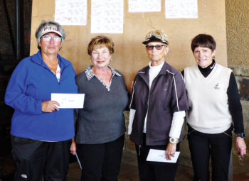 Fourth Flight winners from left to right: Jeanie Martinez, Linda Farmer, Judy Cromer, Linda Watrak