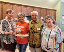 Pictured are Ineke Dabelic, Lenie Christensen, Fred and Diane van Naerssen.