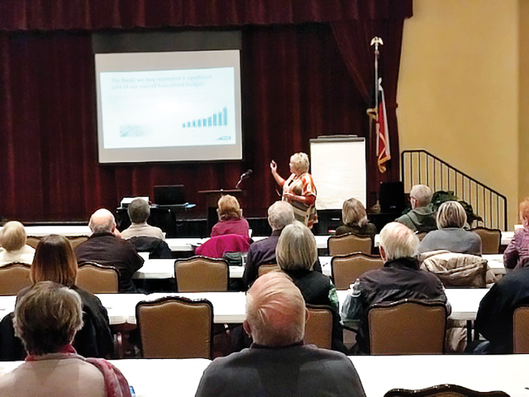 Robson Ranch HOA Living Well Seminar attendees listening to the presentation by Dr. Julie Gardner