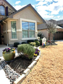 The Robson Ranch Garden Club elected Ms. Ann Roger's home at 12113 Willet Way as the February Yard of the Month. Ann does all her own front and backyard gardening. We love the rosemary plant and the pansy pot at the front door welcoming visitors.