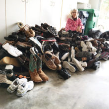 Just a few of the shoes we collected from your driveways Feb. 22