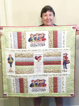Janice Martin-Geyer gifted with a quilted piece