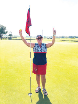 Cindy Sterling gets a hole-in-one!