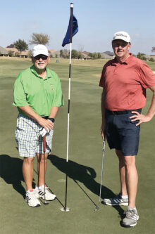 White Tee Championship: Doyle Hicks (left) and Ed Dorman