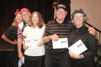 First place winners 1st Flight: Doyle and Gale Hicks, Guy and Diane Bent