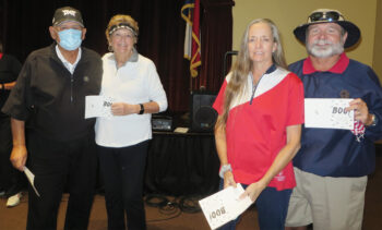 First place winners 3rd Flight: Gil and Sallye Ortiz, Yvonne and Paul Callaway