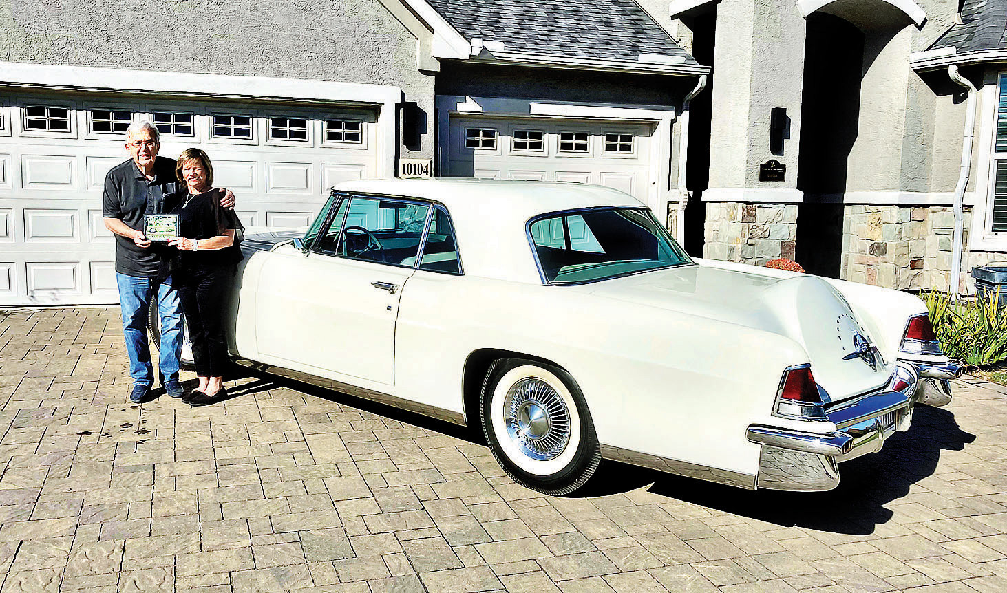 Don and Callie with a 1956 Continental Mark II dream car.
