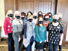 Women’s Club Board for 2021 bottom row (left to right): Sandy Conwell, Donna Gardner, Sally Monge, and Darla Mahan; middle row: Joyce Ambre, Deanna Sico, Terri Bush, Nanci Odom, and Lucille Zimmerman; top row: Lisa Olson, Pam Dotson, and Barb Cummins