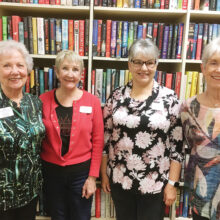 Four of Monday’s volunteers (left to right): Sandra Richards, Janet Carr, Julie Gronneberg, and Marsha Scholze
