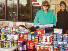 Pickleball Club members donated much more than pickles during our recent spring tournament. Pictured are Marilyn Winters and Julie Laderach helping to make it happen!