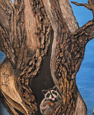 Judy Riffel’s painting The Life of a Tree. Photo used with permission.
