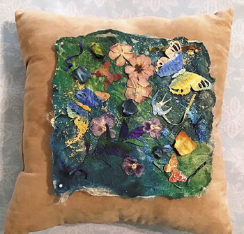 Silk panel made in class by Rosie Kuhn Bouse. Photo used with permission.